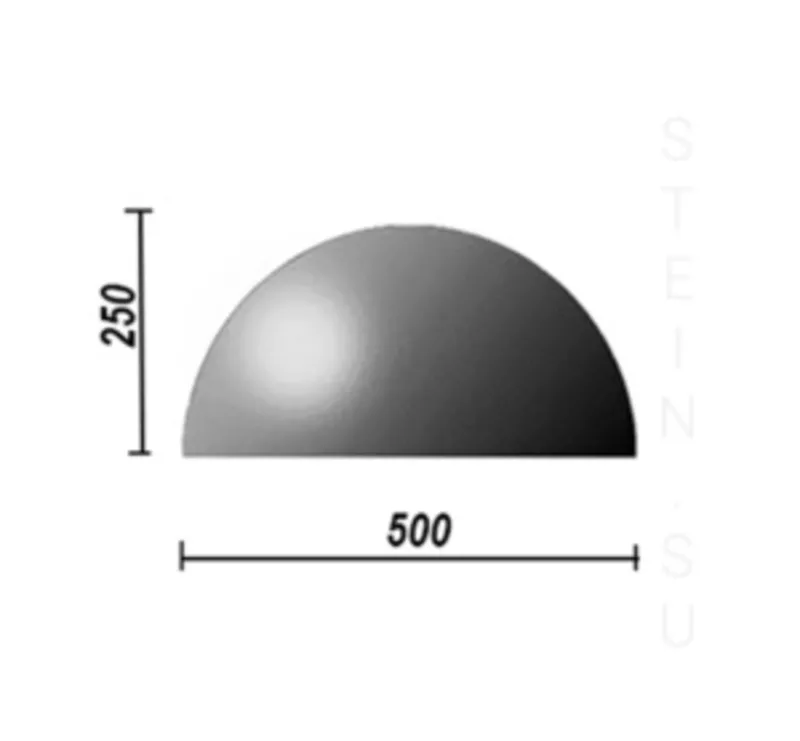 Полусфера №2 размеры: 500х250 мм